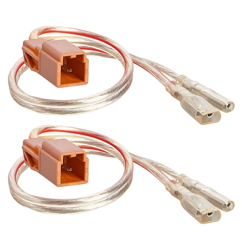 RED WOLF Car Door Speaker Wiring Harness Fit for Nissan 1999-2002 Frontier Altima Maxima, 2002-2004 Infiniti i35 G20, 2 Pin Spade Type Speaker Wire Plug Install Aftermarket Front Rear Speaker - Image 1